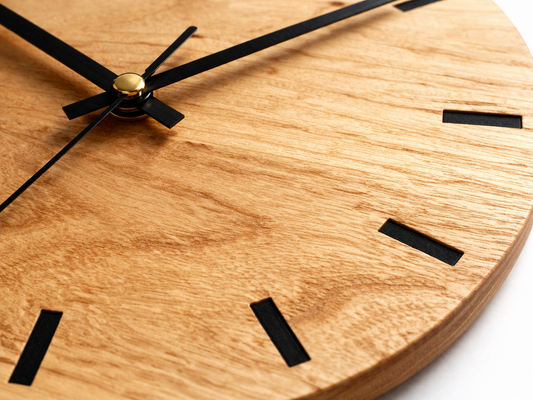 Minimalist Wooden Wall Clock – Natural Wood Texture Silent Clock